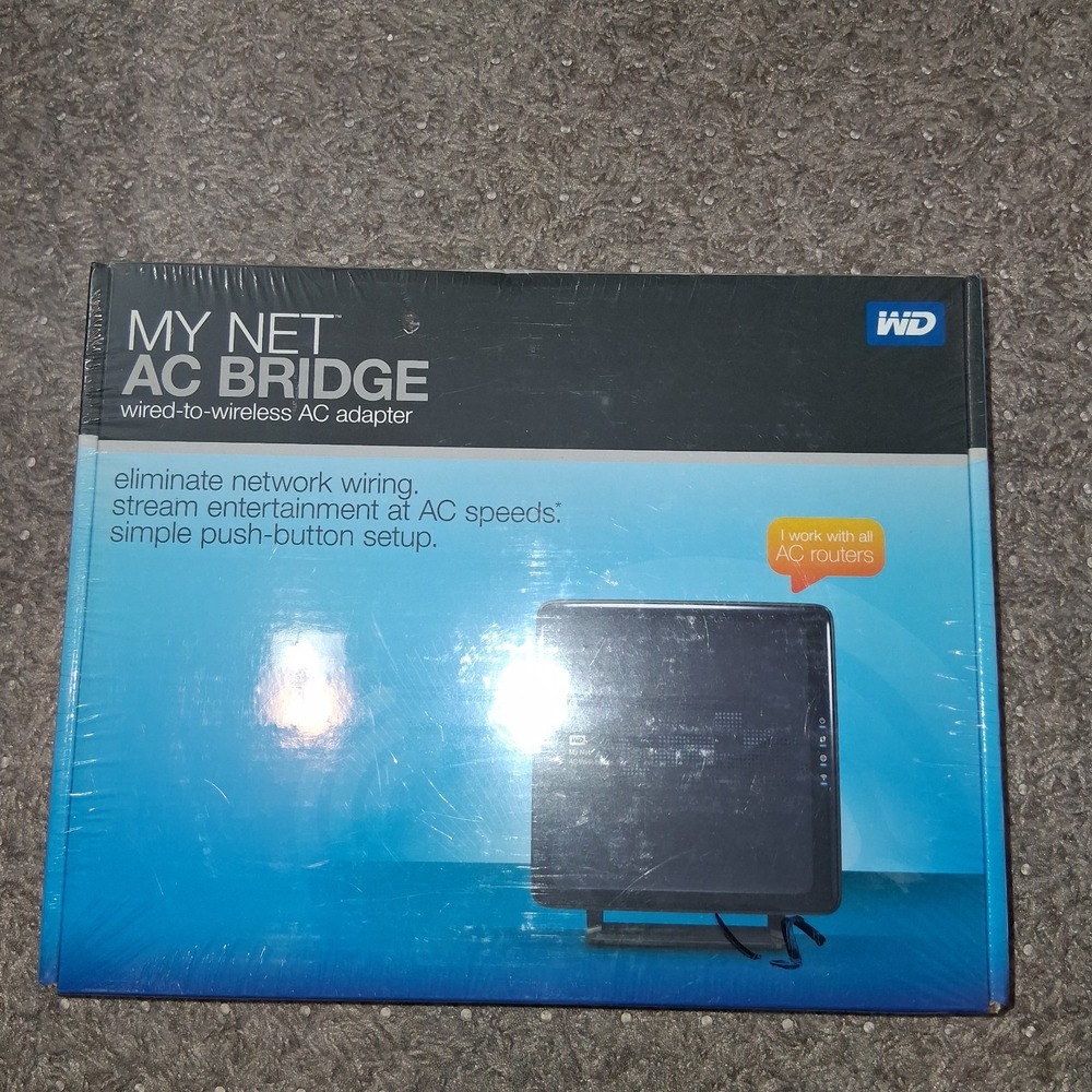Western Digital WDBMRD0000NBL WD My Net AC Bridge 4-Port Gigabit WiFi New In Box
